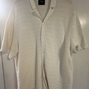 Abercrombie & Fitch White Casual Button Down Shirt